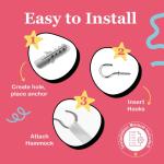 Lilly's Love Stuffed Animal Storage Hammock - White