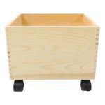 Cabilock Wooden Crate with Wheels for Easy Storage