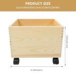Cabilock Wooden Crate with Wheels for Easy Storage