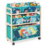 Kids Toy Storage Rolling Cart with Wheels