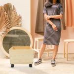 Cabilock Wooden Crate with Wheels for Easy Storage