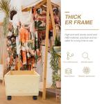 Cabilock Wooden Crate with Wheels for Easy Storage