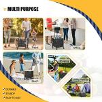 Pink Foldable Utility Cart with Telescoping Handle