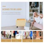 Cabilock Wooden Crate with Wheels for Easy Storage