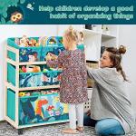 Kids Toy Storage Rolling Cart with Wheels