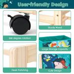 Kids Toy Storage Rolling Cart with Wheels