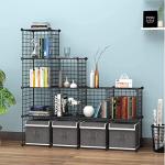 12-Cube Wire Storage Organizer for Home and Office