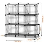 HOMIDEC 9-Cube Wire Storage Shelf Organizer