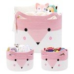 3-Pack Large Woven Toy Storage Baskets 20"x13.8