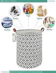 FANKANG Large Foldable Canvas Storage Basket - Geometric