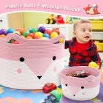 3-Pack Large Woven Toy Storage Baskets 20"x13.8