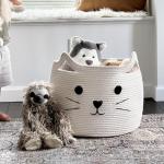 Large Woven Cotton Rope Storage Basket 15.7
