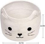 Large Woven Cotton Rope Storage Basket 15.7