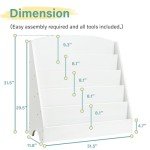5-Tier Kids Bookshelf for Playrooms and Nurseries