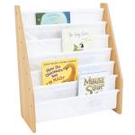 Super Size 6 Tier Kids Book Rack - White/Natural
