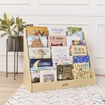 ECR4Kids Single-Sided Natural Book Display Shelf