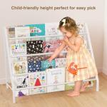 Sturdy 4-Tier Kids Bookshelf for Easy Storage