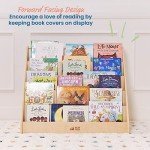ECR4Kids Single-Sided Natural Book Display Shelf