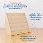 ECR4Kids Single-Sided Natural Book Display Shelf