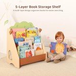Montessori Front Facing Kids Bookshelf in Pine