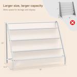 Sturdy 4-Tier Kids Bookshelf for Easy Storage