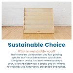 ECR4Kids Single-Sided Natural Book Display Shelf