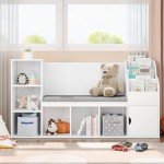 Kids Bookshelf and Reading Nook with Cushion