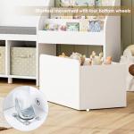 Kids Reading Nook with Bench and Storage Cubbies