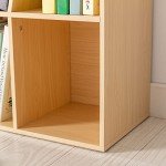 HOMCOM 6-Cubby Kids Bookcase with Reading Nook