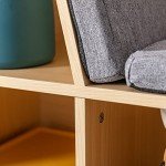 HOMCOM 6-Cubby Kids Bookcase with Reading Nook