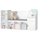 Kids Bookshelf and Reading Nook with Cushion