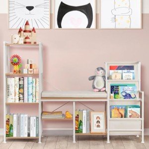 Kids Bookshelf with Reading Nook and Storage