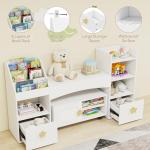 Kids Bookshelf with Reading Nook and Storage