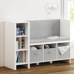 Kids Bookshelf with Reading Nook and Toy Storage