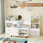 Kids Bookshelf with Reading Nook and Storage