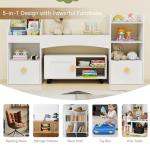 Kids Bookshelf with Reading Nook and Storage