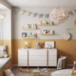 Kids' Wood Floating Bookshelf Set for Nursery