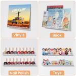 8 Pack Clear Acrylic Vinyl Record Wall Shelves