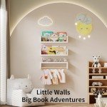 Set of 3 Floating Nursery Book Shelves