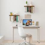 Set of 2 Wall-Mounted Floating Book Shelves