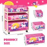 Pink Kids Rolling Toy Storage Organizer with Wheels