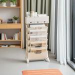 6-Tier Rolling Cart with Drawers and Wheels