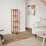 5-Tier Rolling Bamboo Bookcase with Wheels