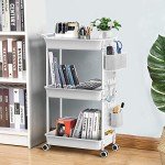 ADOVEL 3-Tier Rolling Utility Cart with Pegboard