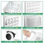 ADOVEL 3-Tier Rolling Utility Cart with Pegboard