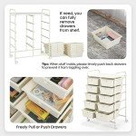 Ivory 10-Drawer Rolling Storage Cart with Wheels
