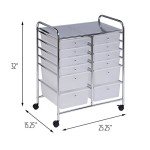Honey-Can-Do Rolling Storage Cart with 12 Drawers
