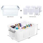 Clear Stackable Storage Bins with Lids - 17 QT