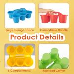 Joelver Plastic Cup Caddy - 6 Pack