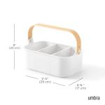 Stackable Storage Bin and Caddy Organizer - White/Natural